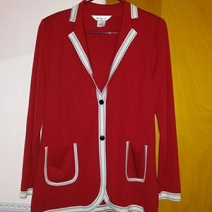 Misook Blazer Red Jacket Sz. Large